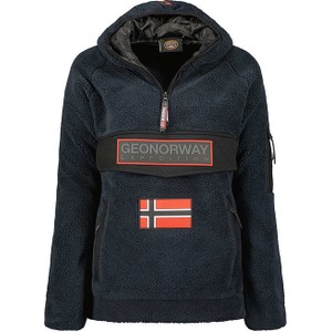 Bluza Geographical Norway z polaru z kapturem w sportowym stylu