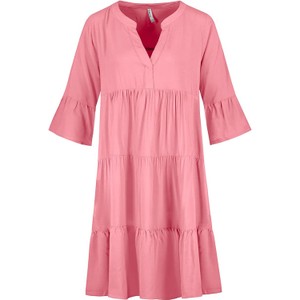 Różowa sukienka SUBLEVEL mini z długim rękawem w stylu casual