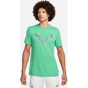 Zielony t-shirt Nike z krótkim rękawem w sportowym stylu z dżerseju