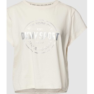 T-shirt DKNY z bawełny z okrągłym dekoltem