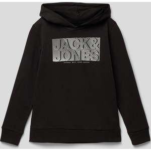 Czarna bluza dziecięca Jack & Jones z bawełny
