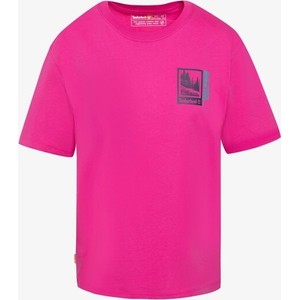 Różowy t-shirt Timberland