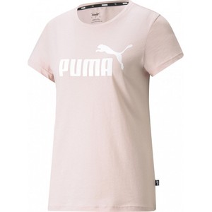 Różowa bluzka Puma w sportowym stylu z okrągłym dekoltem
