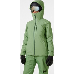 Zielona kurtka Helly Hansen narciarska w sportowym stylu