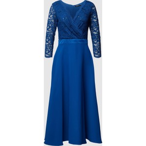 Niebieska sukienka Swing maxi