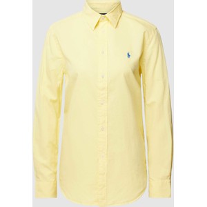 Żółta koszula POLO RALPH LAUREN z bawełny z kołnierzykiem w stylu casual