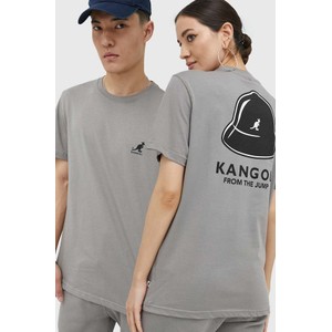 T-shirt Kangol w młodzieżowym stylu z nadrukiem z bawełny