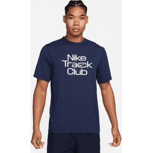 Niebieski t-shirt Nike z dzianiny w sportowym stylu