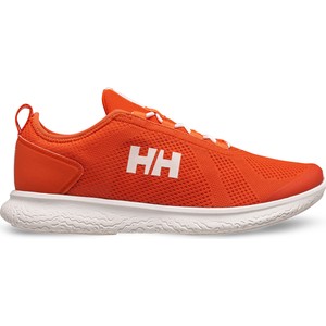 Czerwone buty sportowe Helly Hansen sznurowane w sportowym stylu