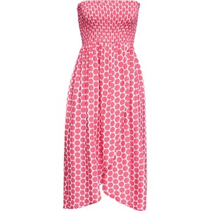 Różowa sukienka Esprit midi w stylu casual bez rękawów