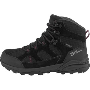 Czarne buty trekkingowe Jack Wolfskin z płaską podeszwą