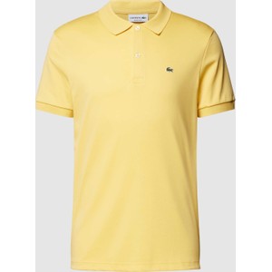 Żółty t-shirt Lacoste z bawełny w stylu casual
