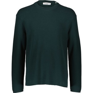 Zielony sweter Marc O'Polo DENIM w stylu casual z bawełny z okrągłym dekoltem