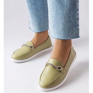 Zielone buty Gemre z płaską podeszwą