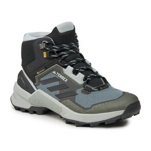 Buty trekkingowe Adidas z goretexu sznurowane z płaską podeszwą
