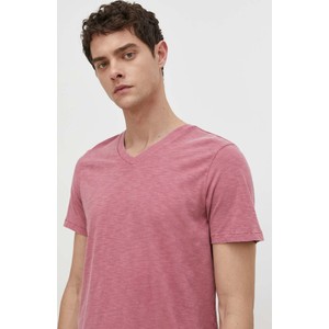 Różowy t-shirt Superdry z krótkim rękawem z bawełny