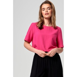 Różowy t-shirt Sinsay z krótkim rękawem w stylu casual