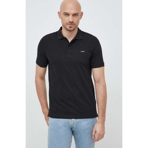 Czarny t-shirt Calvin Klein z bawełny z krótkim rękawem