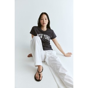 Bluzka H & M z dżerseju z okrągłym dekoltem w młodzieżowym stylu
