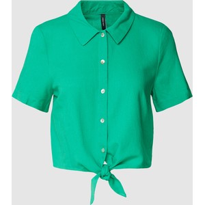 Zielona koszula Vero Moda z kołnierzykiem w stylu casual