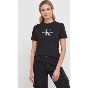 Czarna bluzka Calvin Klein z bawełny