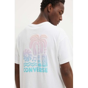 T-shirt Converse z krótkim rękawem z nadrukiem w młodzieżowym stylu