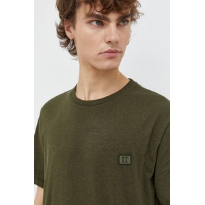 Zielony t-shirt Les Deux w stylu casual