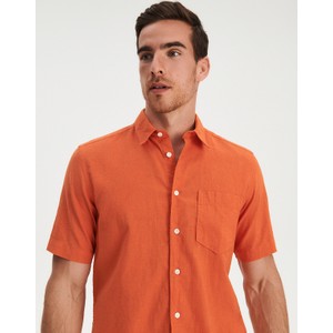 Pomarańczowa koszula Reserved w stylu casual z klasycznym kołnierzykiem