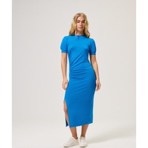 Niebieska sukienka Diverse midi z krótkim rękawem w stylu casual