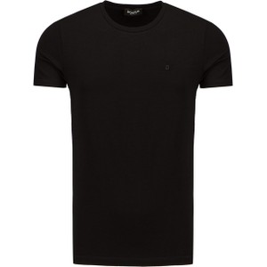 Czarny t-shirt sportofino.pl w stylu klasycznym