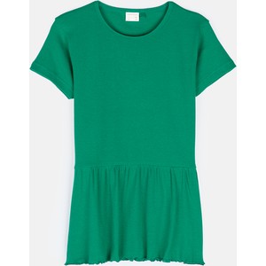 Zielona bluzka dziecięca Gate z krótkim rękawem dla dziewczynek