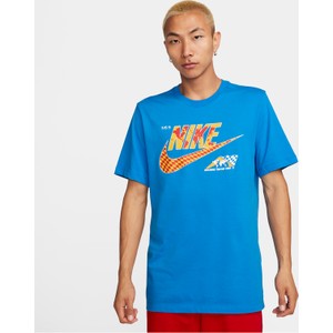 Niebieski t-shirt Nike z krótkim rękawem