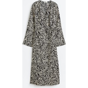 Sukienka H & M z tkaniny w stylu casual z długim rękawem