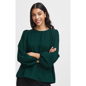 Zielona bluzka MODIVO z długim rękawem w stylu casual