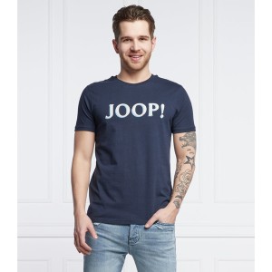 Niebieski t-shirt Joop! z krótkim rękawem w młodzieżowym stylu