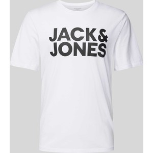 T-shirt Jack & Jones w młodzieżowym stylu z krótkim rękawem z bawełny