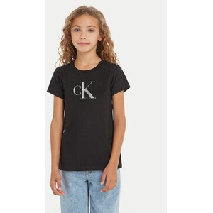 Czarna bluzka dziecięca Calvin Klein z jeansu