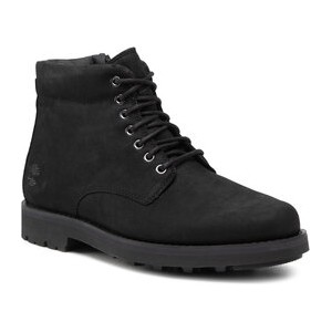 Czarne buty zimowe Timberland sznurowane w stylu casual