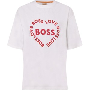 T-shirt Hugo Boss z okrągłym dekoltem z krótkim rękawem z bawełny