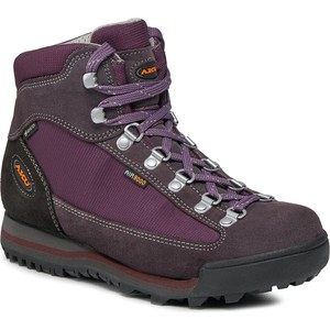 Fioletowe buty trekkingowe Aku z płaską podeszwą sznurowane