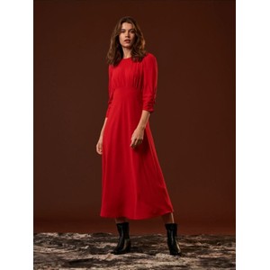 Czerwona sukienka Sinsay z długim rękawem