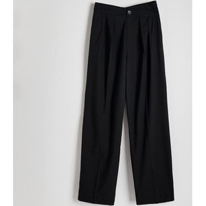 Czarne spodnie Reserved w stylu retro z tkaniny