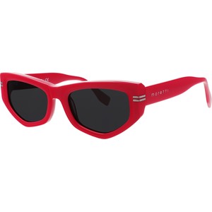 Czerwone okulary damskie Moretti