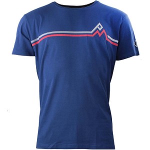 Niebieski t-shirt Peak Mountain z bawełny w młodzieżowym stylu