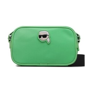 Zielona torebka Karl Lagerfeld w młodzieżowym stylu matowa średnia