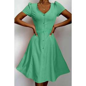 Zielona sukienka IVET prosta mini