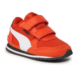Pomarańczowe buty sportowe dziecięce Puma na rzepy