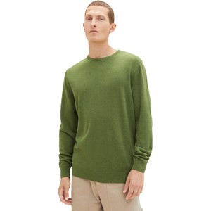 Zielony sweter Tom Tailor z okrągłym dekoltem