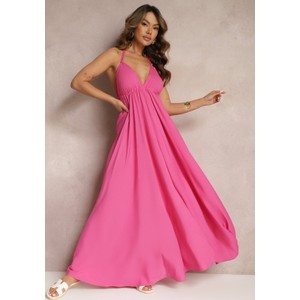 Różowa sukienka Renee na ramiączkach maxi