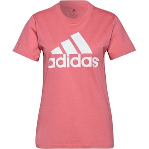 T-shirt Adidas w sportowym stylu z okrągłym dekoltem z krótkim rękawem